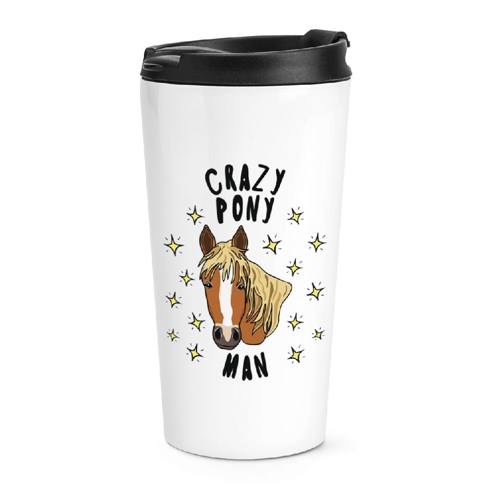 gift base Crazy Pony Man Stars Travel Mug Cup