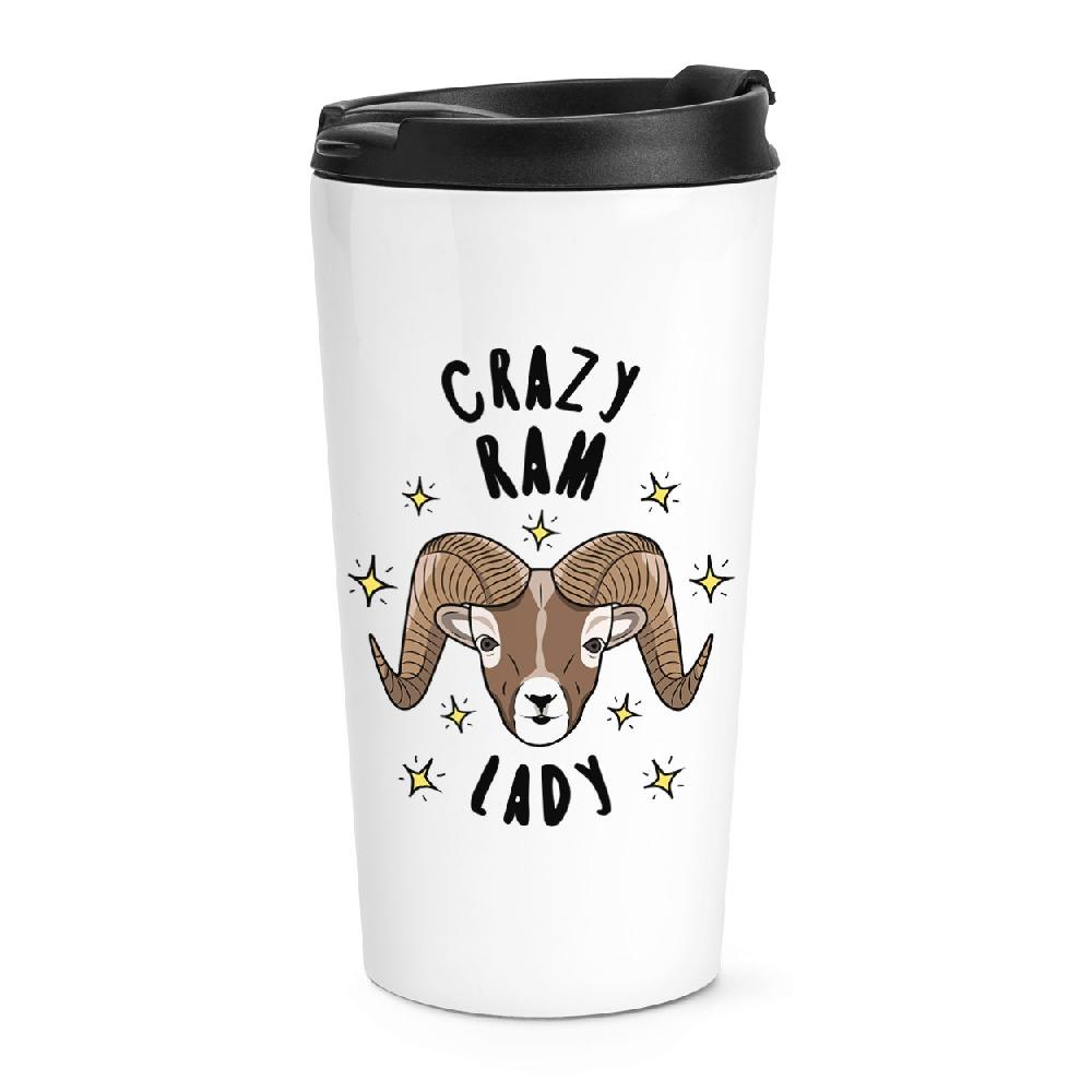 gift base Crazy Ram Lady Stars Travel Mug Cup
