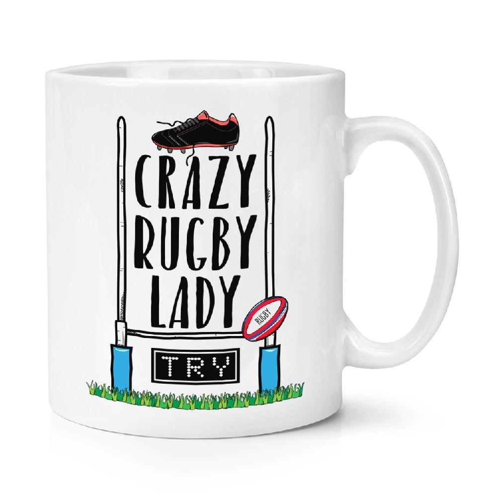 gift base Crazy Rugby Lady 10oz Mug Cup