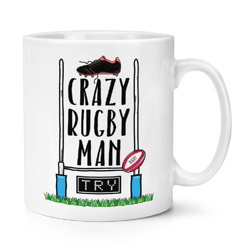 gift base Crazy Rugby Man 10oz Mug Cup