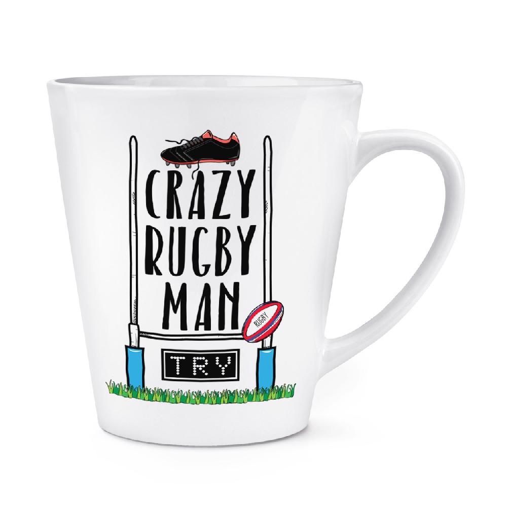 gift base Crazy Rugby Man 12oz Latte Mug Cup