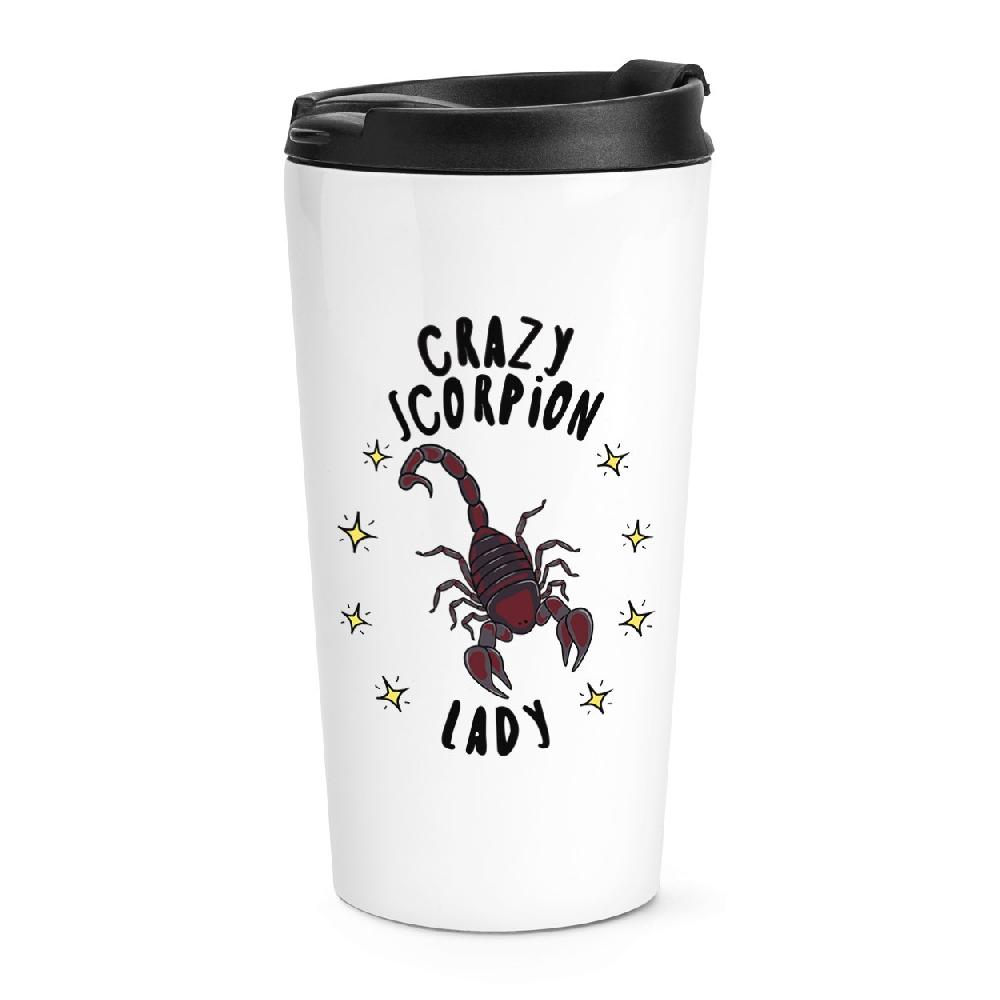 gift base Crazy Scorpion Lady Stars Travel Mug Cup