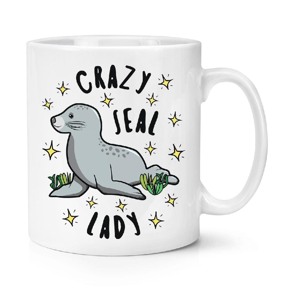 gift base Crazy Seal Lady Stars 10oz Mug Cup