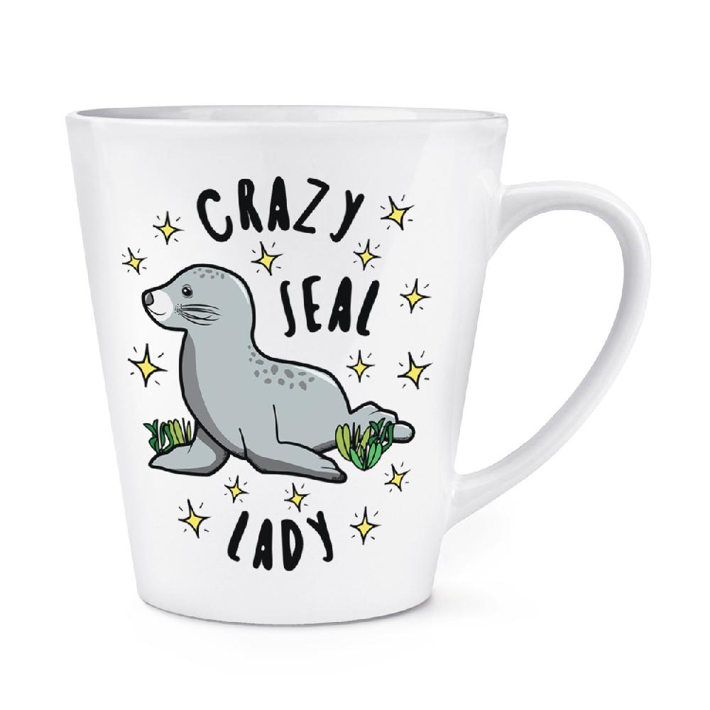 gift base Crazy Seal Lady Stars 12oz Latte Mug Cup