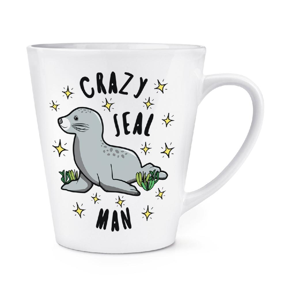 gift base Crazy Seal Man Stars 12oz Latte Mug Cup