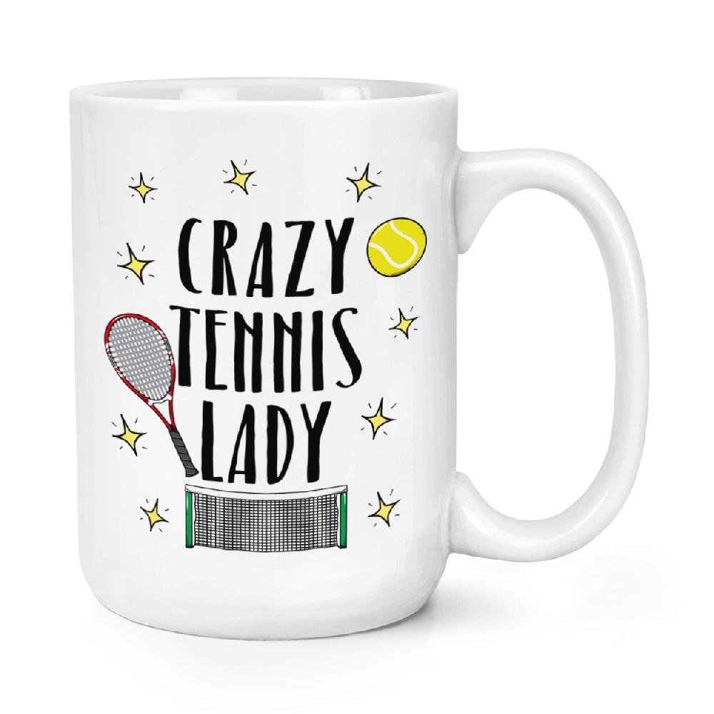 gift base Crazy Tennis Lady 15oz Large Mug Cup