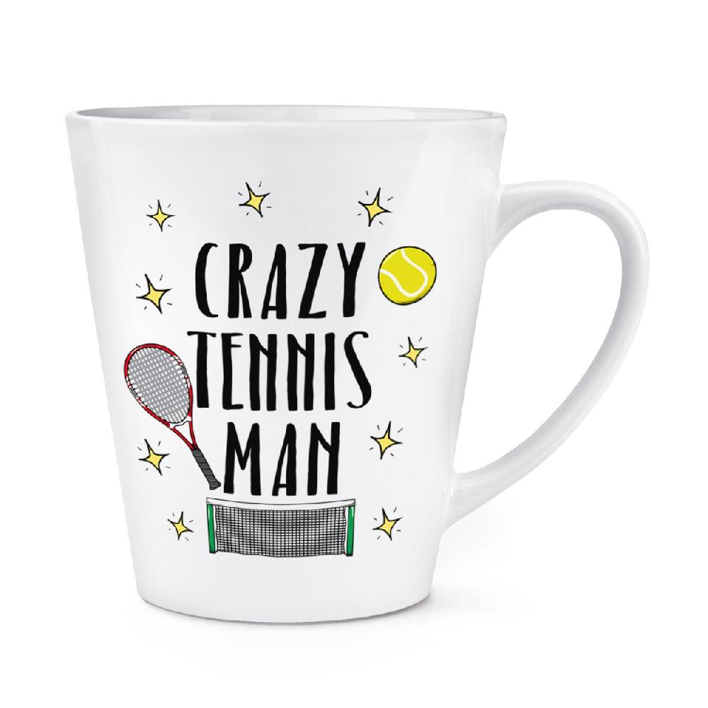 gift base Crazy Tennis Man 12oz Latte Mug Cup