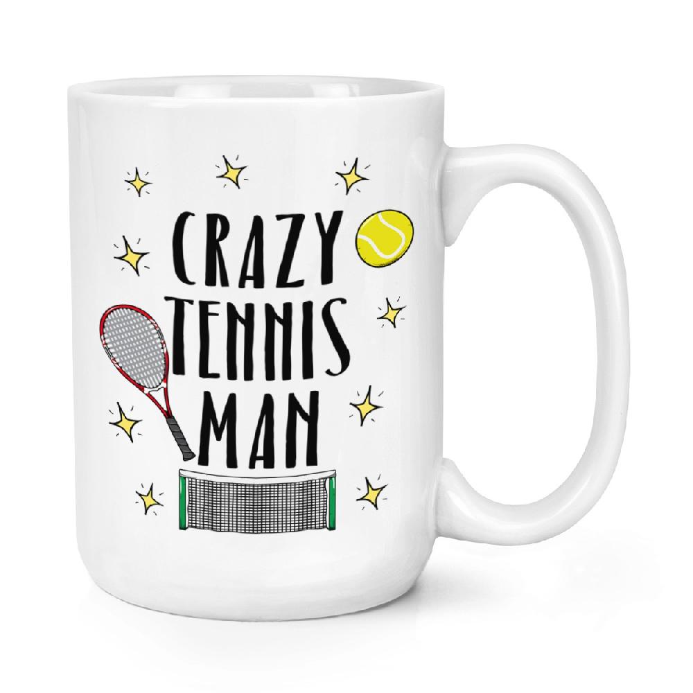 gift base Crazy Tennis Man 15oz Large Mug Cup