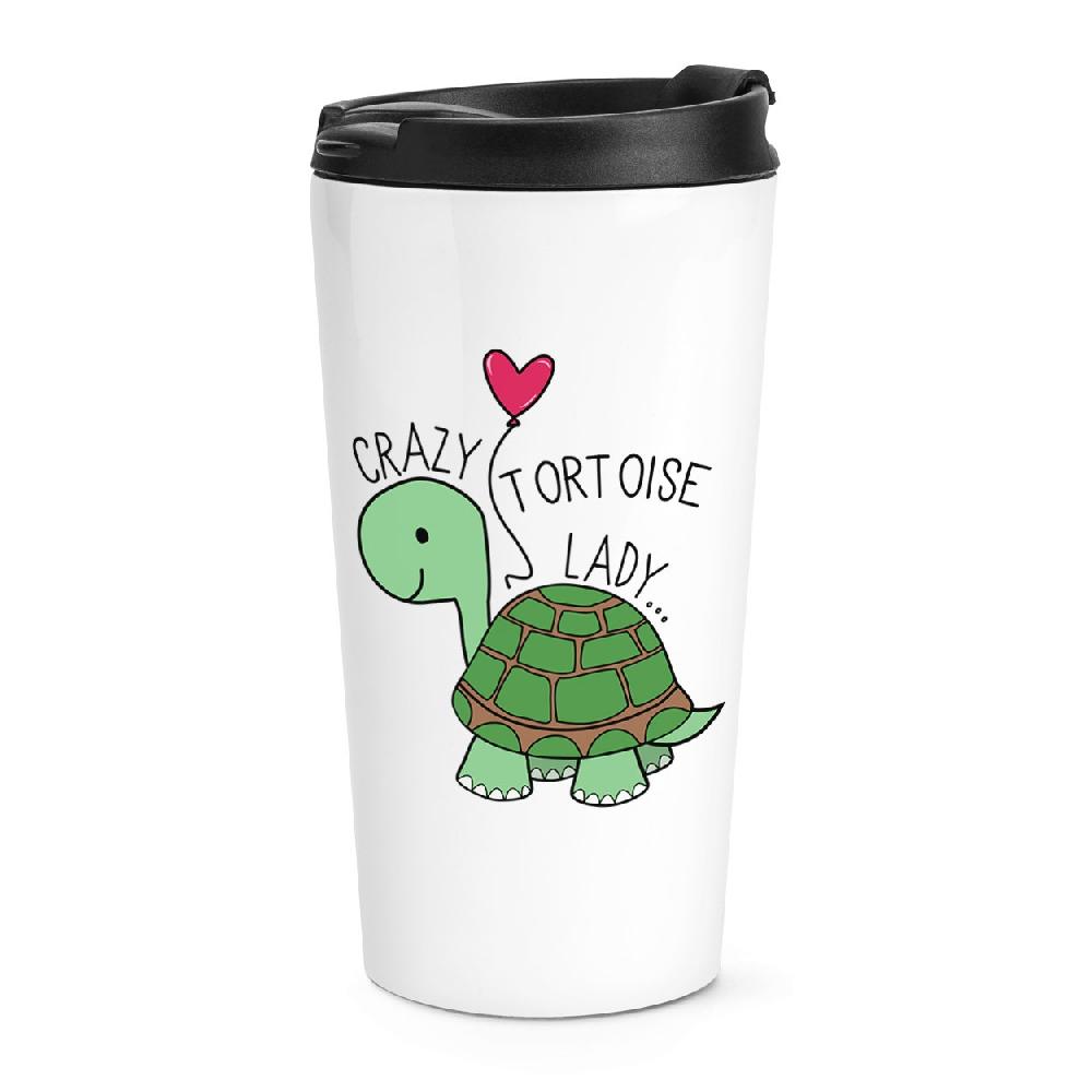 gift base Crazy Tortoise Lady Travel Mug Cup