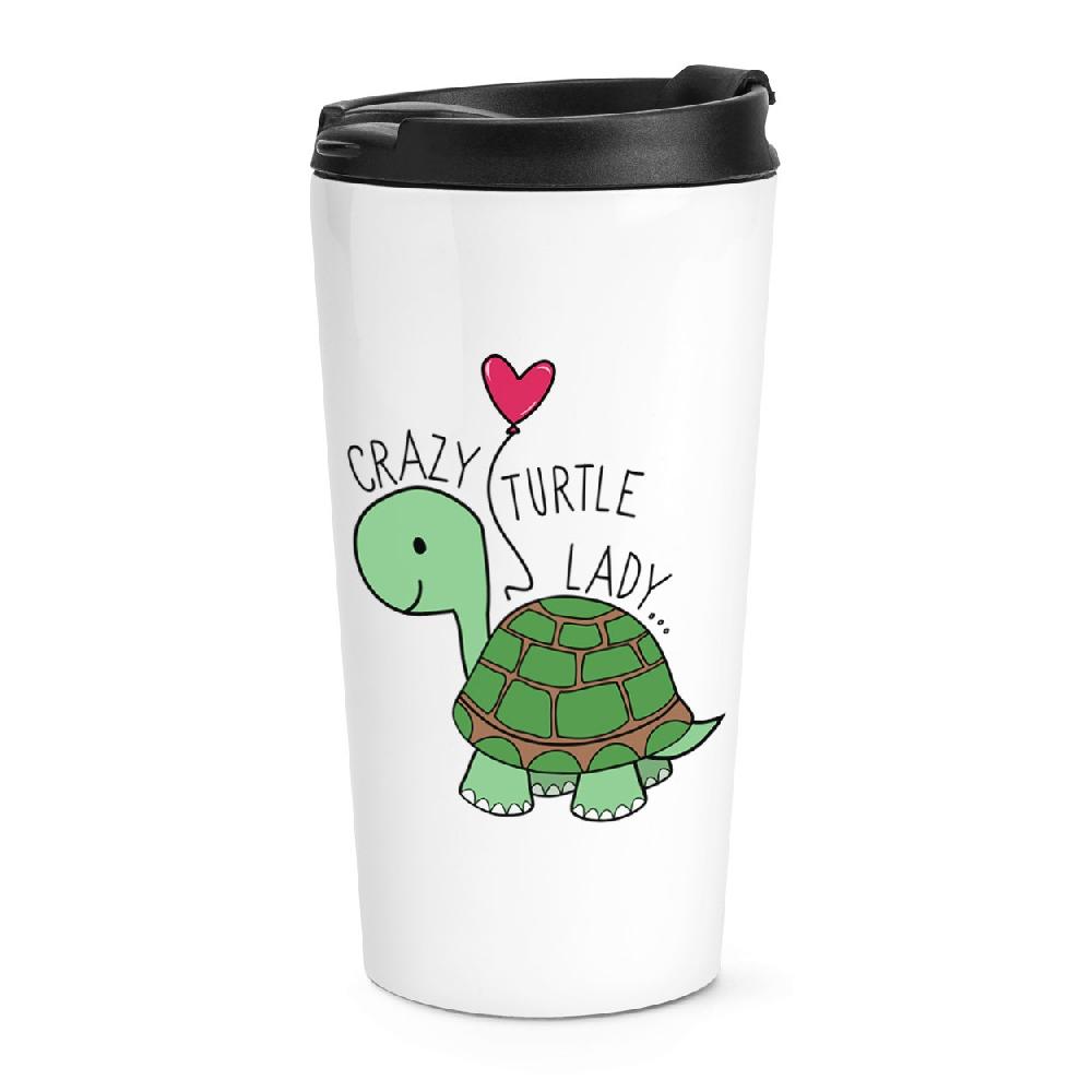 gift base Crazy Turtle Lady Travel Mug Cup