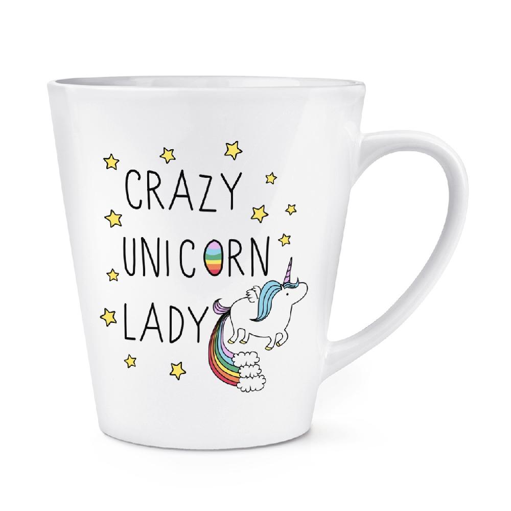 gift base Crazy Unicorn Lady 12oz Latte Mug Cup