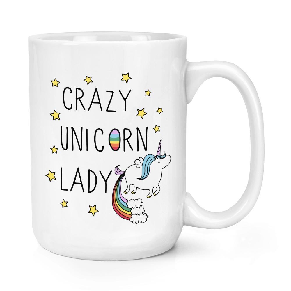 gift base Crazy Unicorn Lady 15oz Large Cup Mug