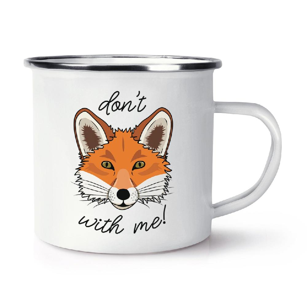 gift base Don't Fox With Me Retro Enamel Mug Cup
