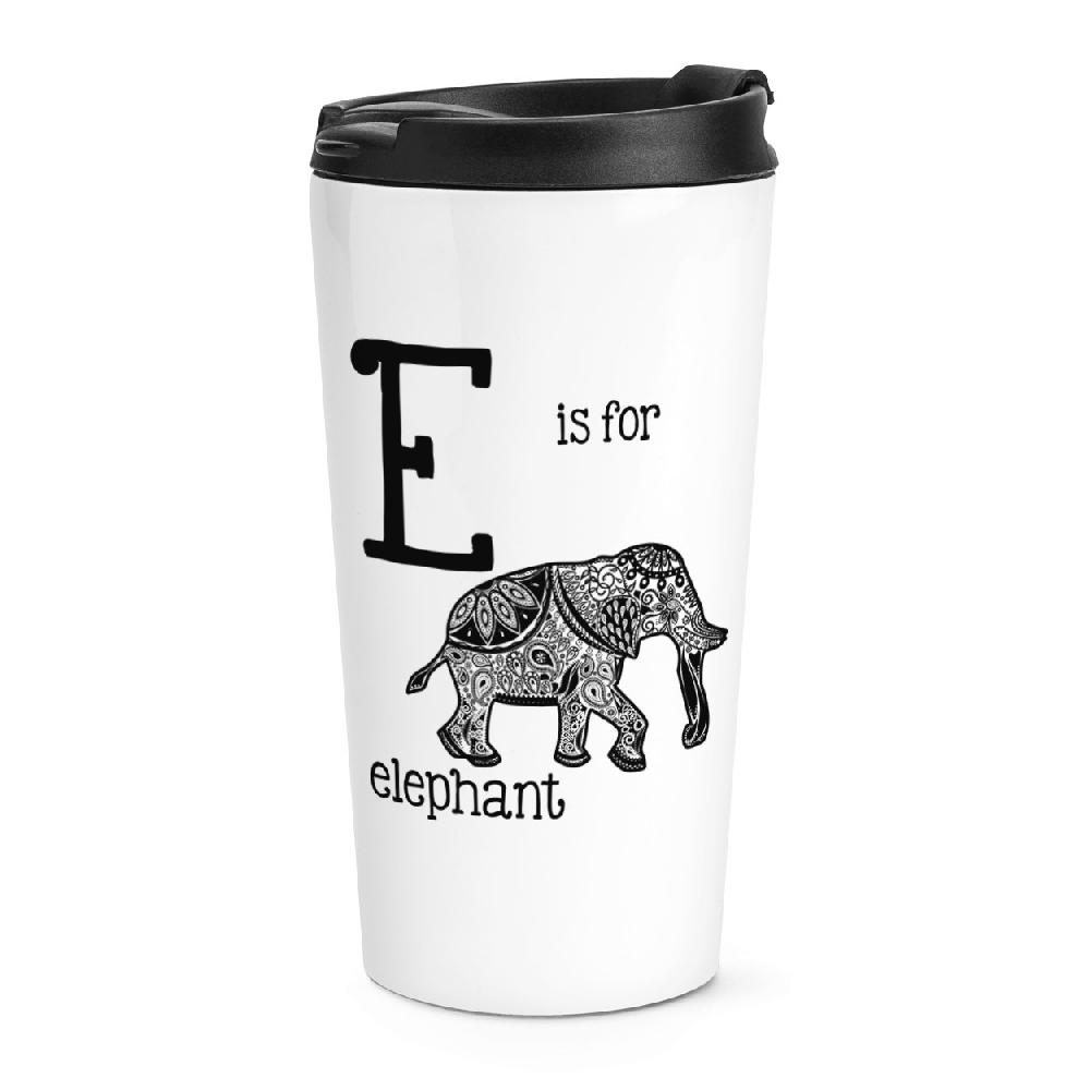 gift base E Is for Elephant Travel Mug Cup