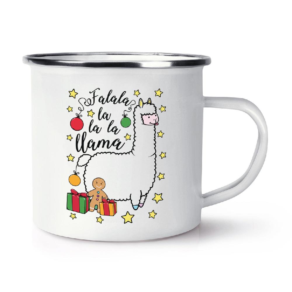 gift base Fa Lala Llama Retro Enamel Mug Cup