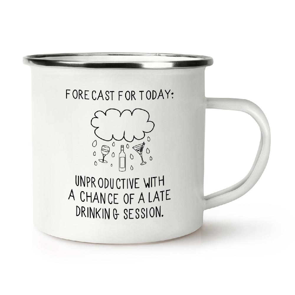 gift base Forecast For Today Retro Enamel Mug Cup