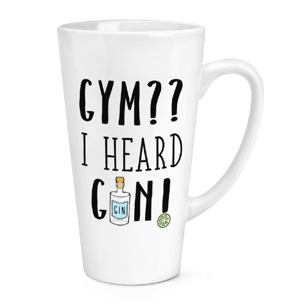 gift base Gym I Heard Gin 17oz Large Latte Mug Cup