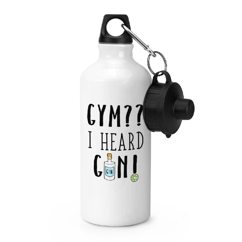 gift base Gym I Heard Gin Sports Bottle