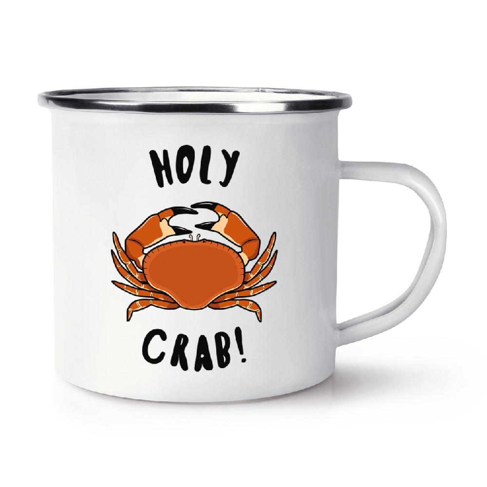gift base Holy Crab Retro Enamel Mug Cup