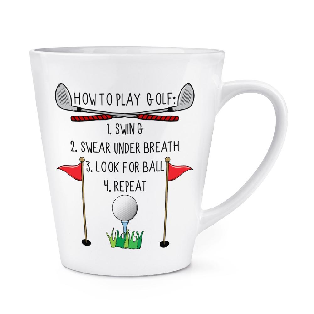 gift base How To Play Golf 12oz Latte Mug Cup