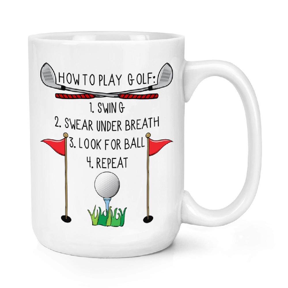 gift base How To Play Golf 15oz Large Mug Cup