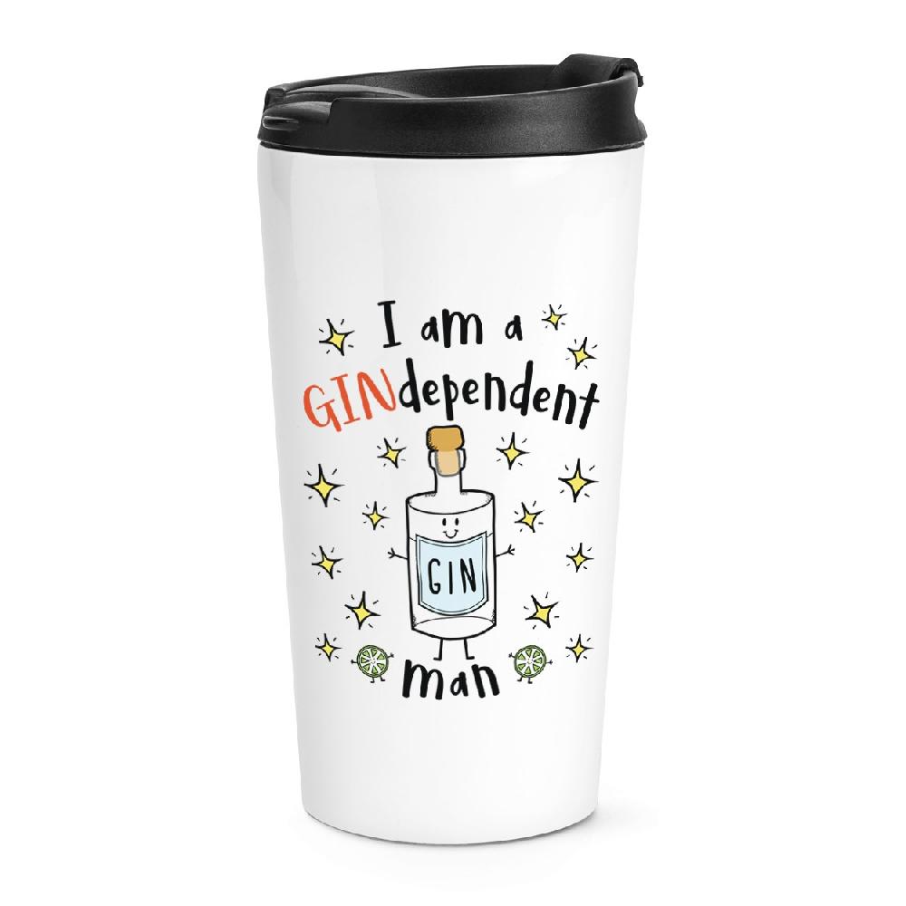 gift base I Am A Gindependent Man Travel Mug Cup