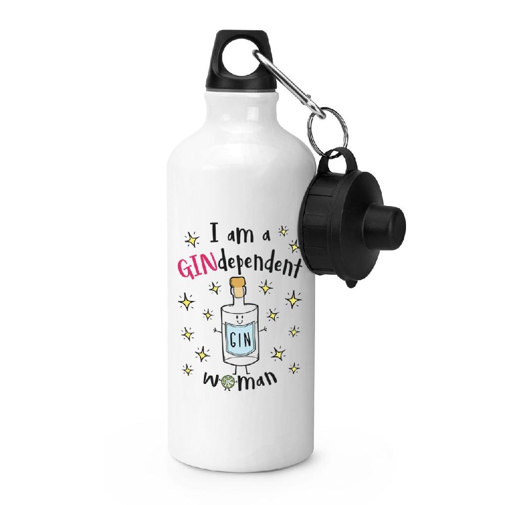 gift base I Am A Gindependent Woman Sports Bottle