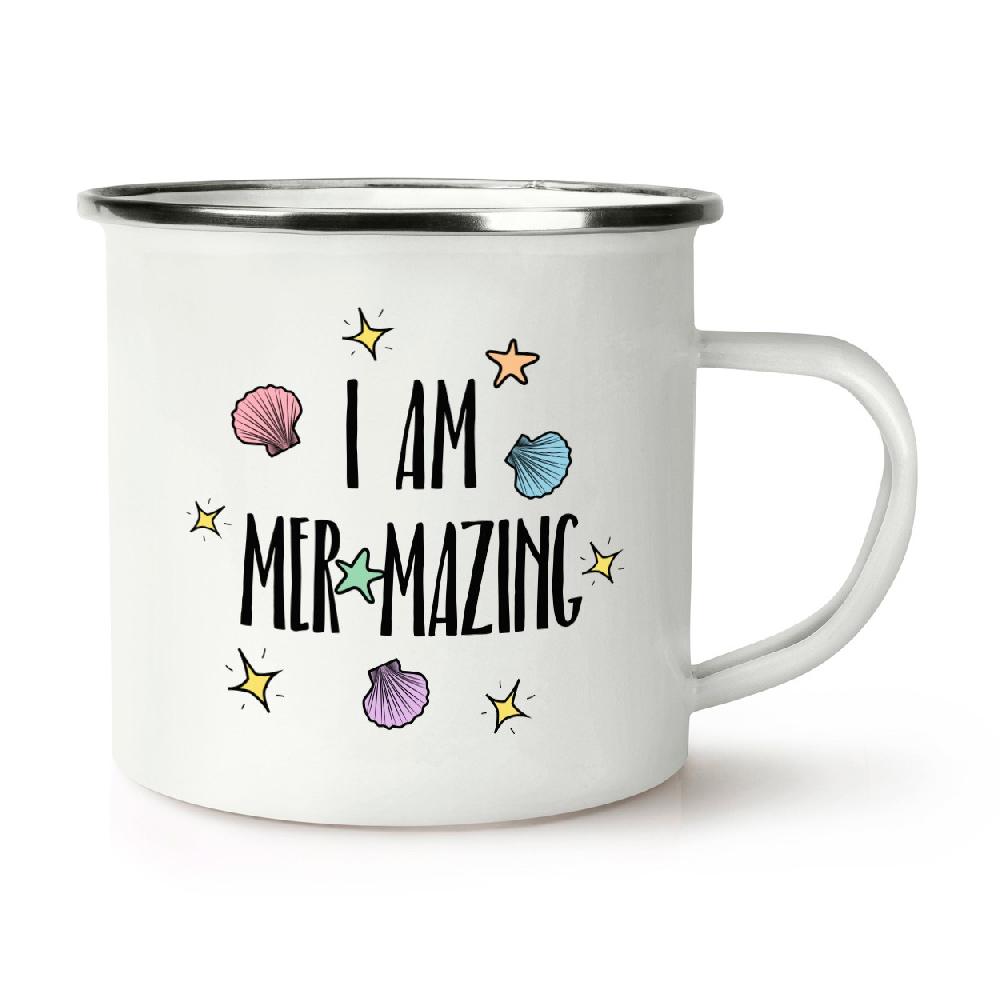 gift base I Am Mer-mazing Retro Enamel Mug Cup