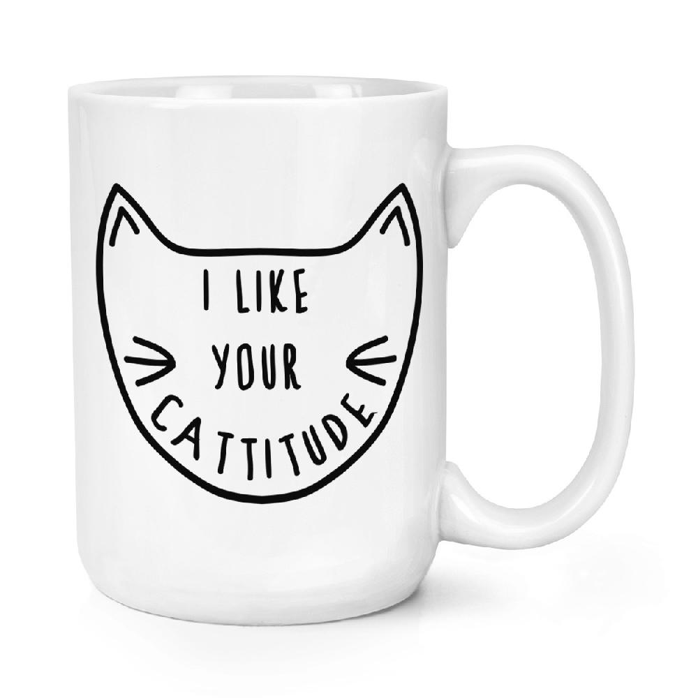 gift base I Like Your Cattitude 15oz Large Mug Cup