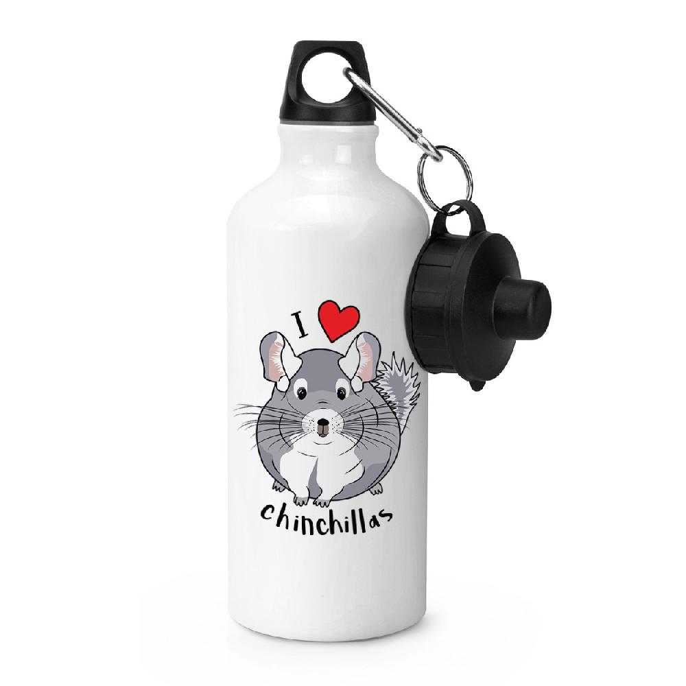 gift base I Love Chinchillas Sports Bottle