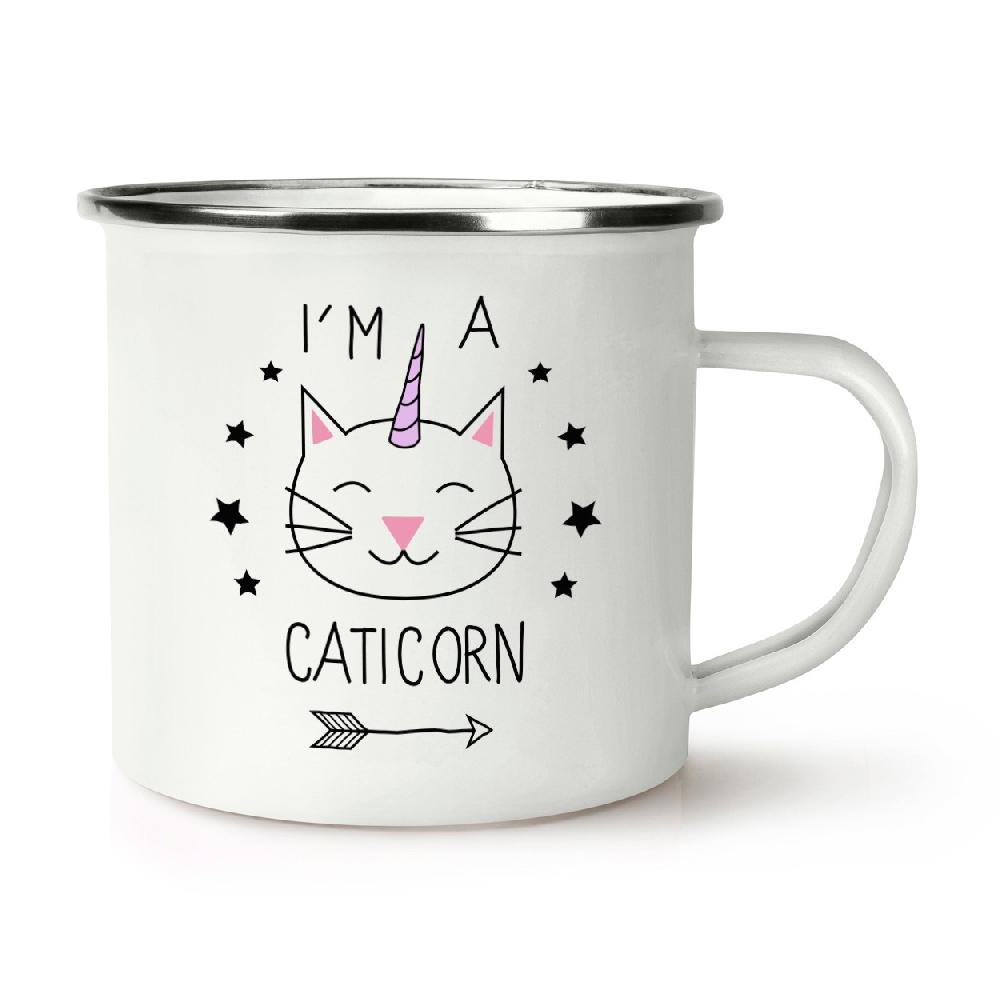 gift base I'm A Caticorn Retro Enamel Mug Cup