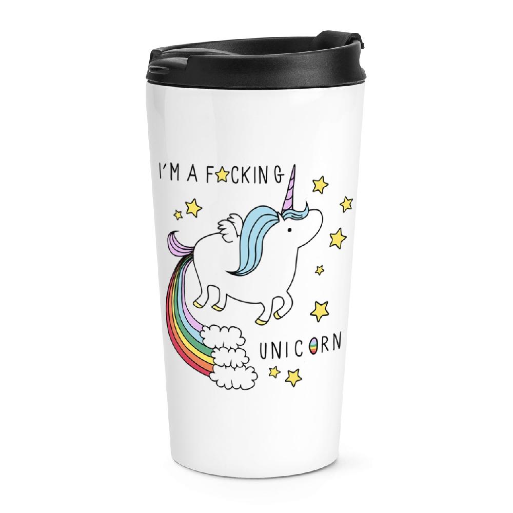 gift base I'm A F-cking Unicorn Travel Mug Cup