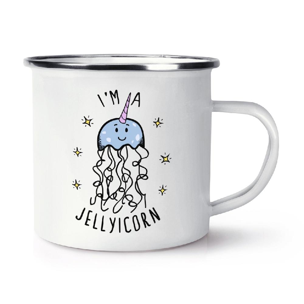 gift base I'm A Jellyicorn Retro Enamel Mug Cup