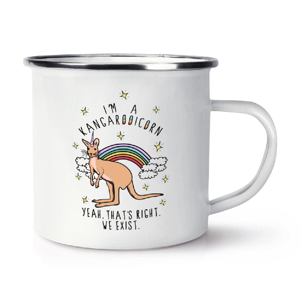 gift base I'm A Kangarooicorn Retro Enamel Mug Cup
