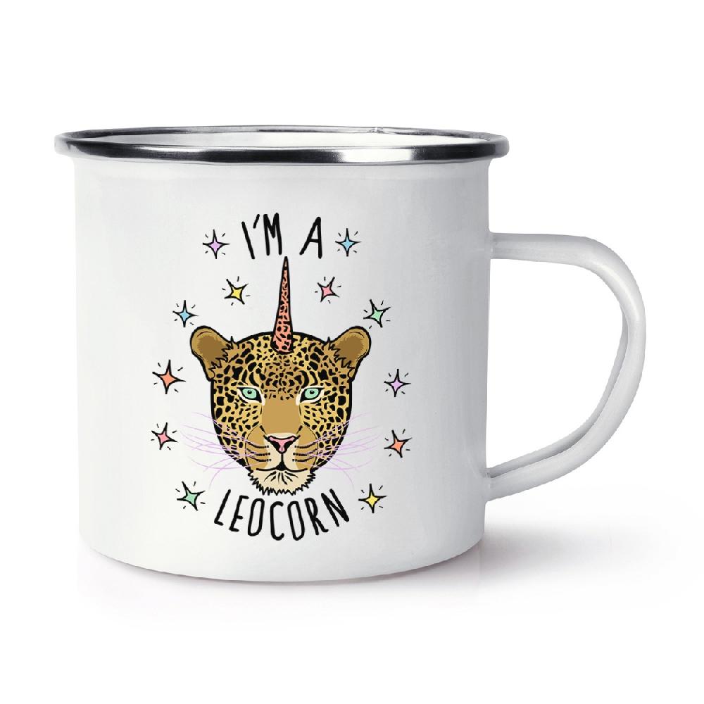 gift base I'm A Leocorn Retro Enamel Mug Cup
