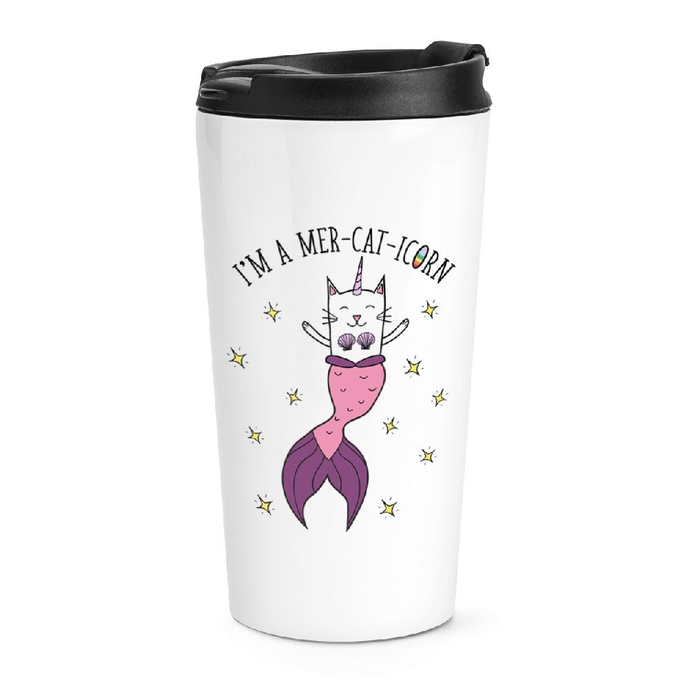 gift base I'm A Mer-cat-icorn Travel Mug Cup
