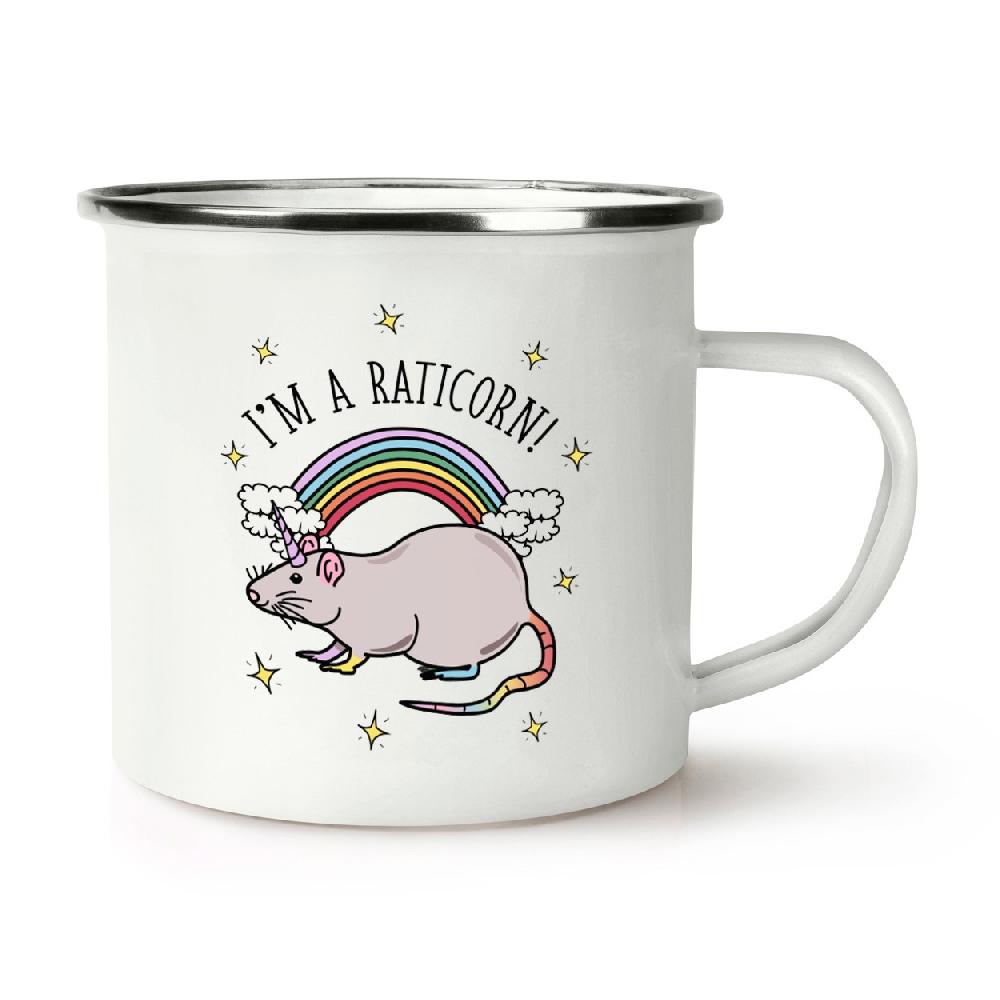 gift base I'm A Raticorn Retro Enamel Mug Cup