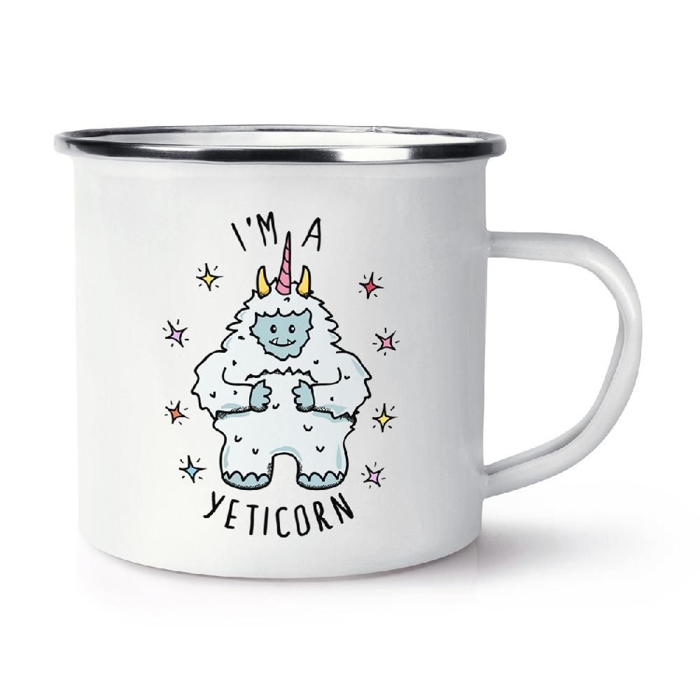 gift base I'm A Yeticorn Retro Enamel Mug Cup