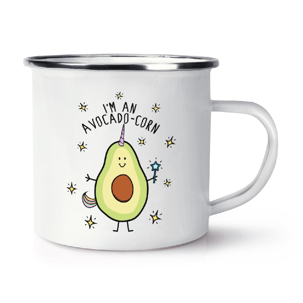 gift base I'm An Avocadocorn Retro Enamel Mug Cup