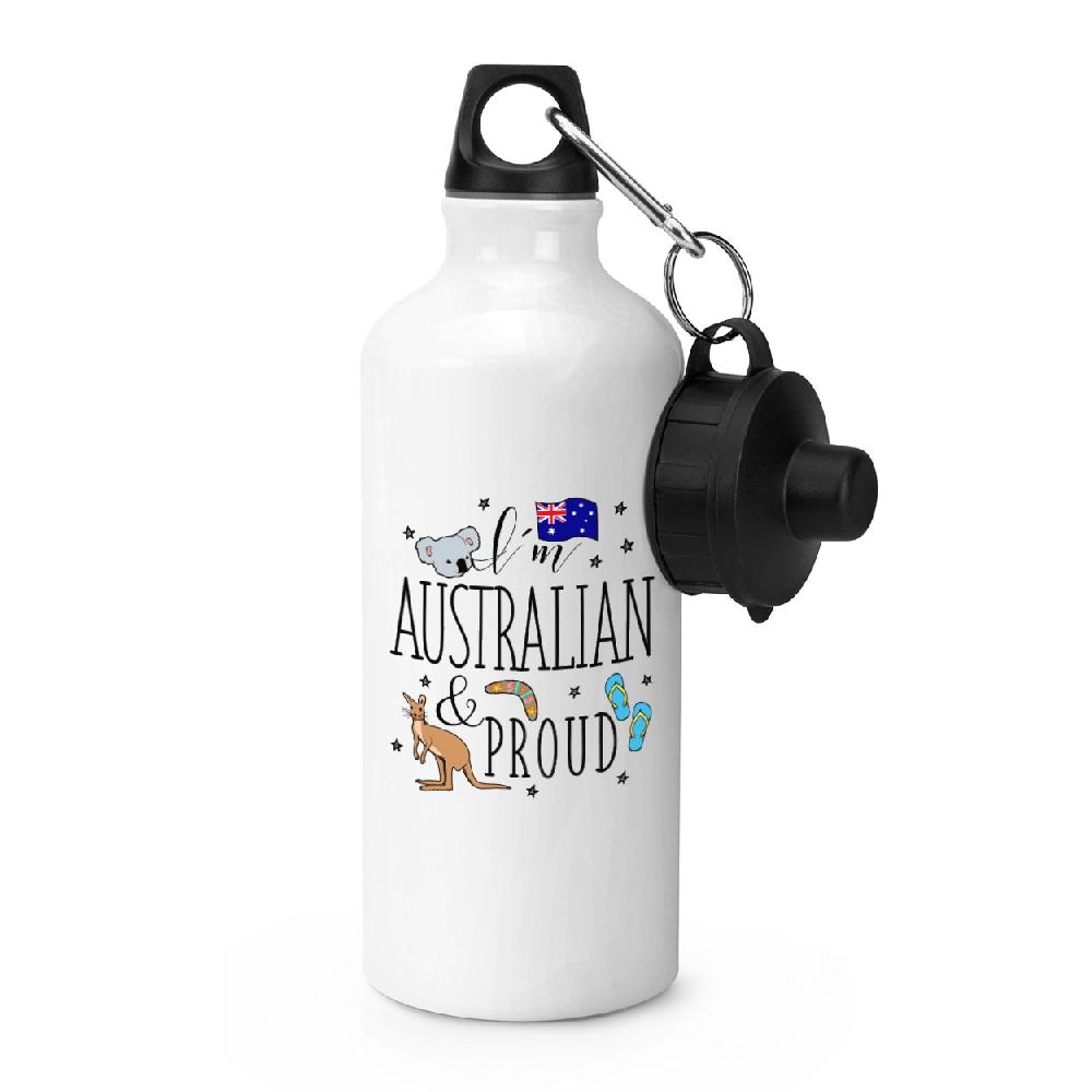 Gift Base I'm Australian And Proud Sports Bottle