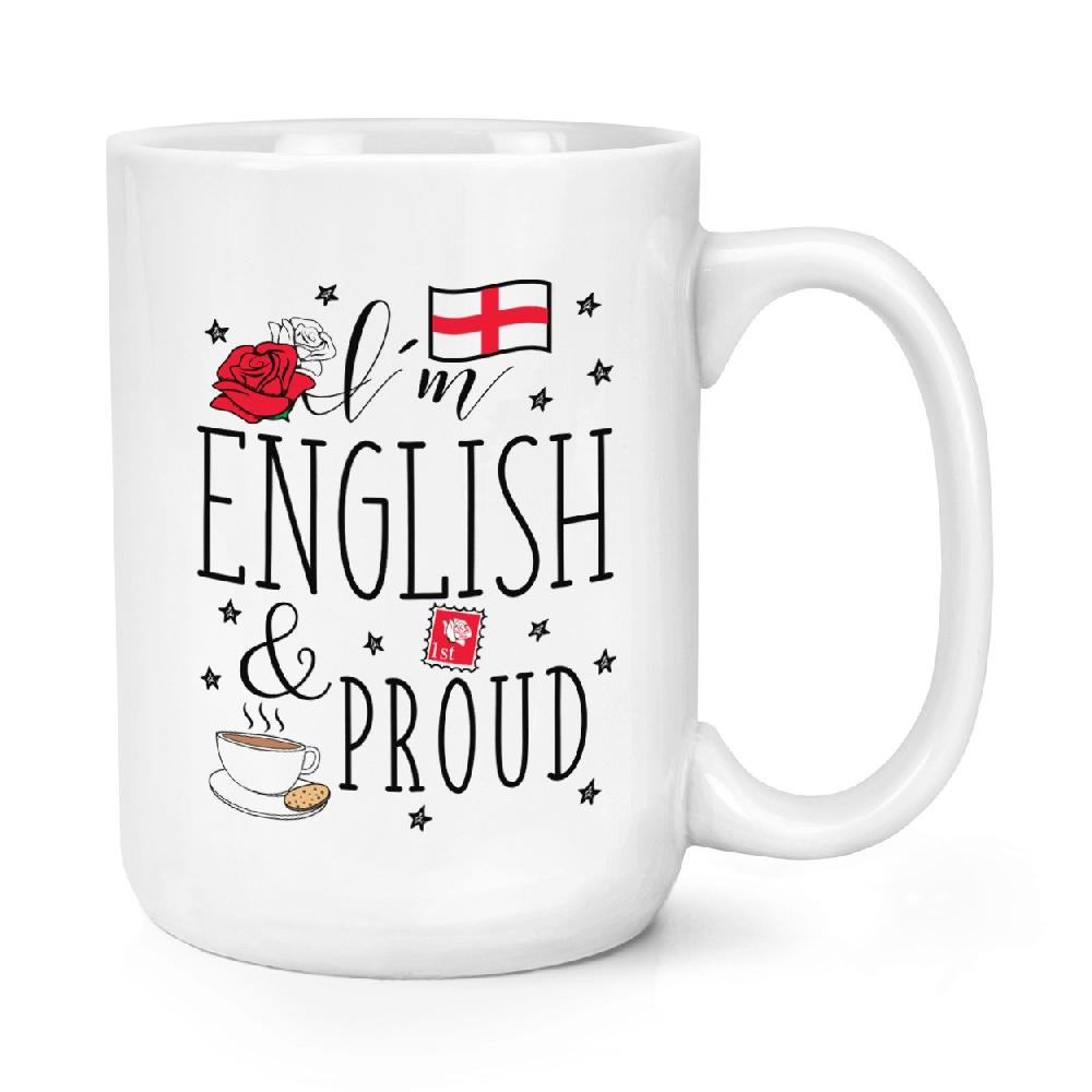 gift base I'm English And Proud 15oz Large Mug Cup