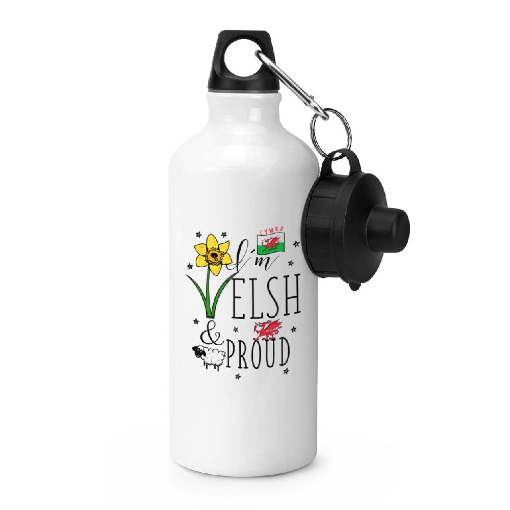 gift base I'm Welsh And Proud Sports Bottle