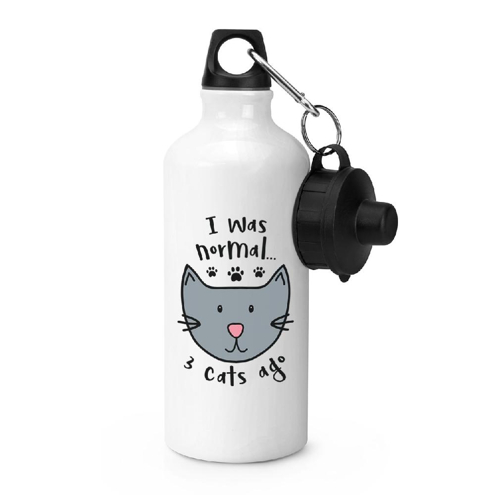 gift base I Was Normal 3 Cats Ago Sports Bottle