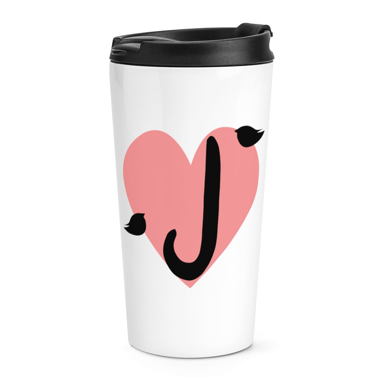 gift base J Heart Alphabet Travel Mug Cup