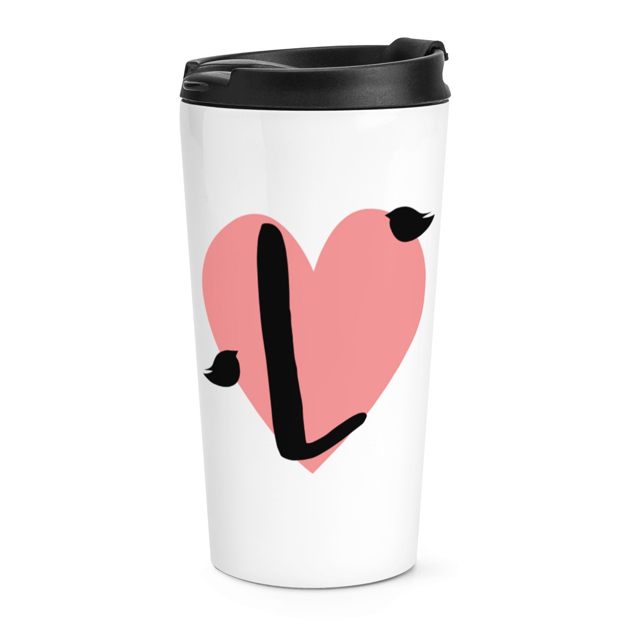 gift base L Heart Alphabet Travel Mug Cup