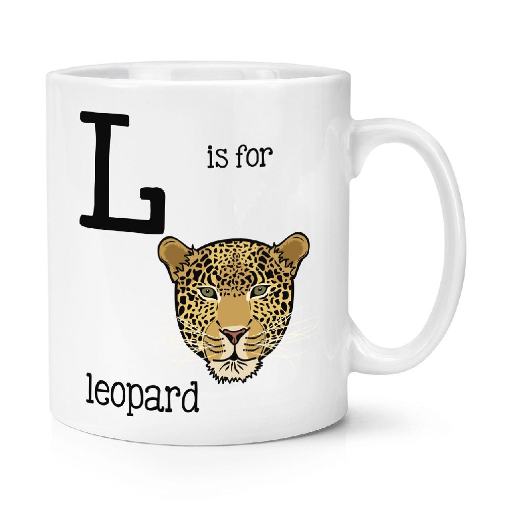 gift base L Is For Leopard 10oz Mug Cup