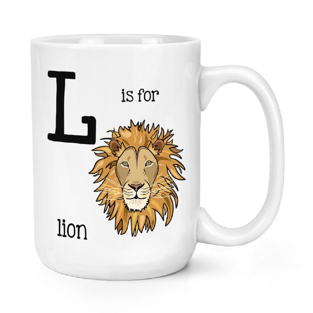 gift base L Is For Lion 15oz Large Mug Cup
