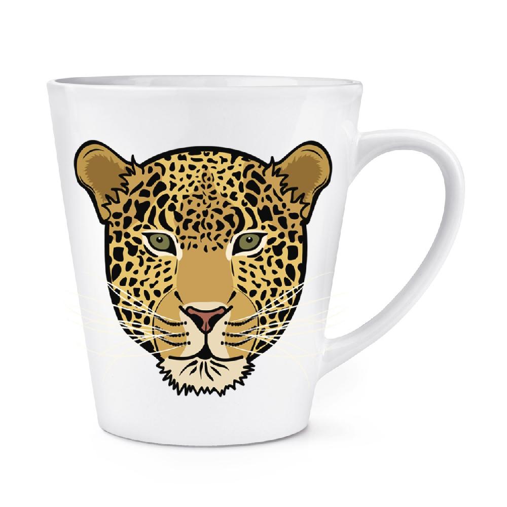 gift base Leopard Face 12oz Latte Mug Cup
