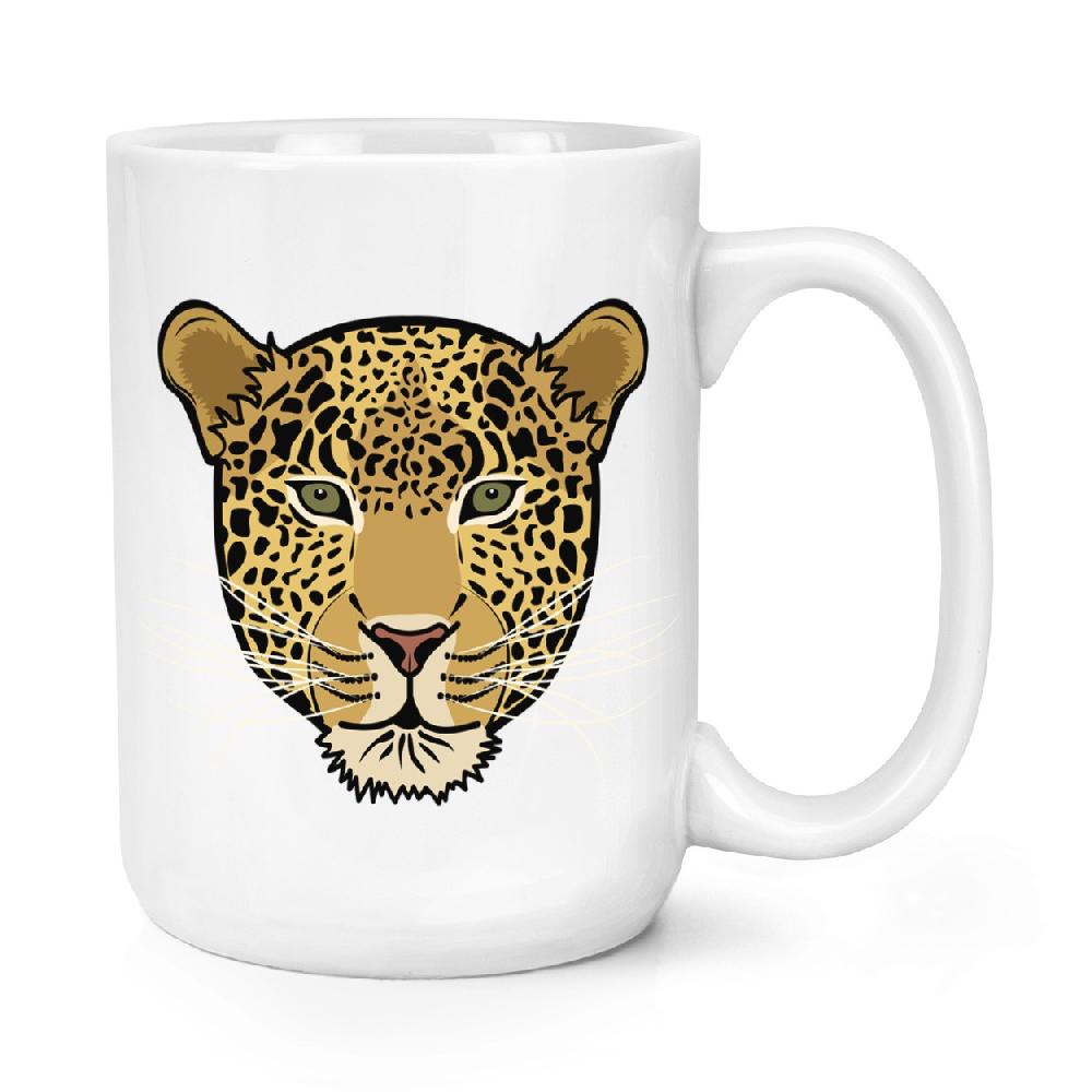 gift base Leopard Face 15oz Large Mug Cup