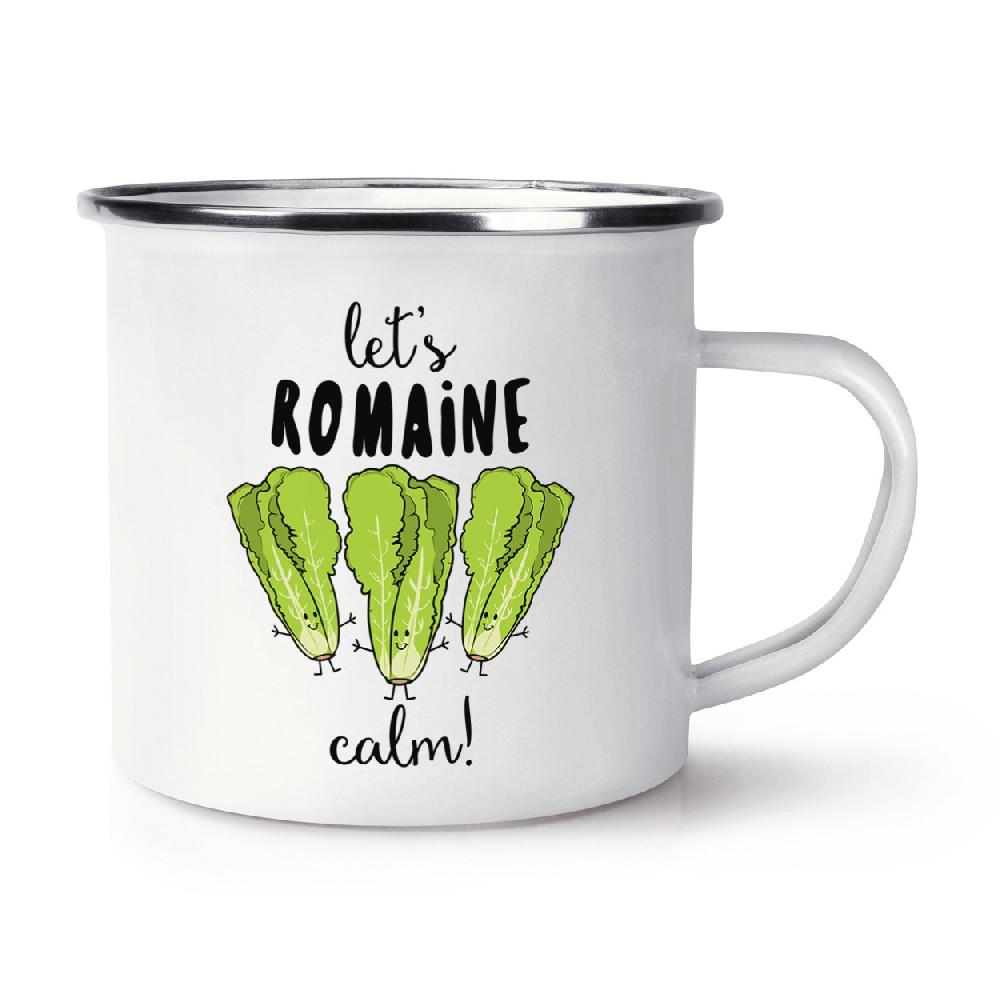 gift base Let's Romaine Calm Retro Enamel Mug Cup